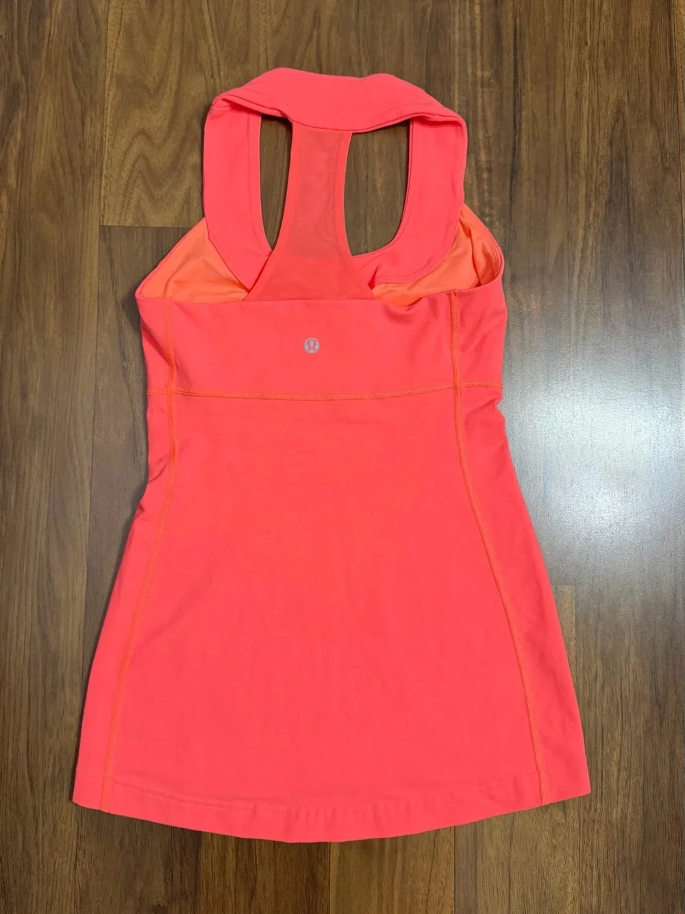 Lululemon Women's Scoop Neck Tank Luon Coral Racerback Top Size 4